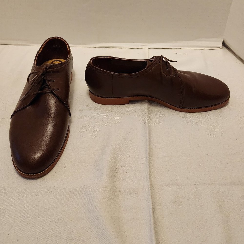 1970's-80's Men's Size 7.5 WIDE Width G.H. Bass & Co Leather Lace-up Oxfords